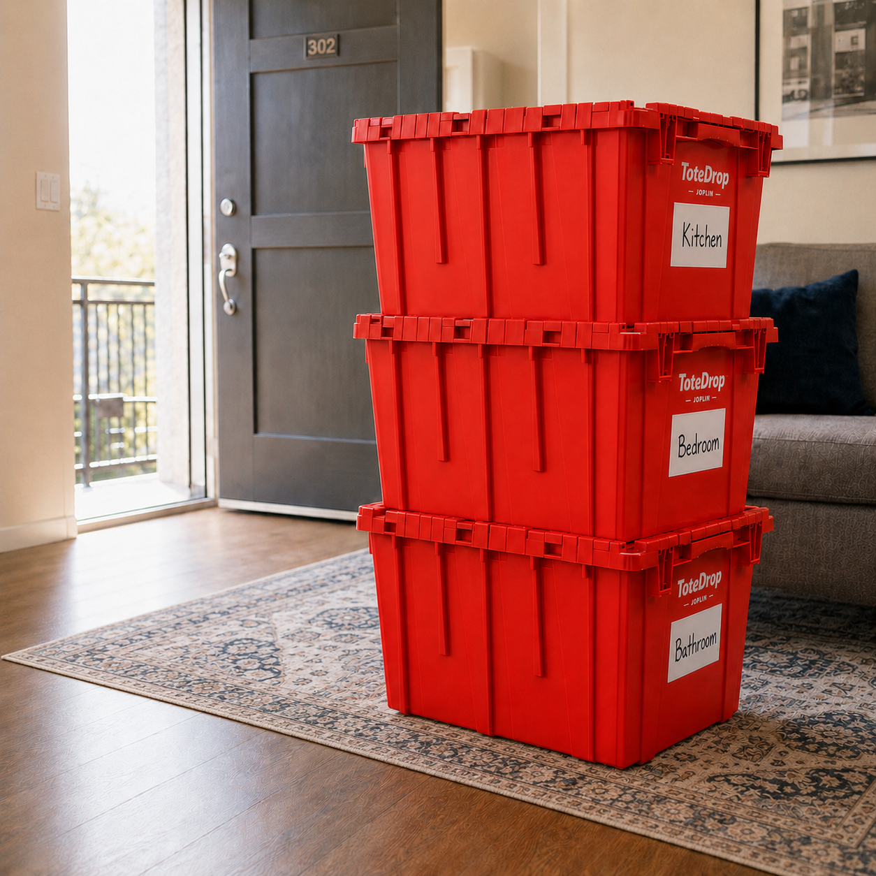Apartment move with ToteDrop totes